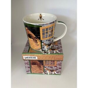 PPD Equestrian Horse and Hound Bone China Coffee Mug with Gift Box New